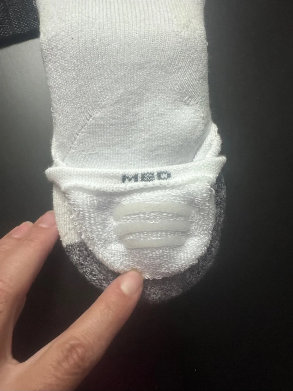 Bombas Men's Cushioned No-Show Sock in White and Heather Gray 2 pairs